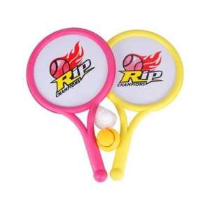 Set de rachete de tenis Rip Champions cu 2 mingi, roz și galben - Jocuri de îndemânare în aer liber