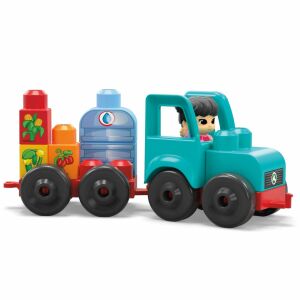 Mega Bloks Green Town Biofarm toy tractor with farmer figure - Plastic Building Toy