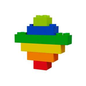 Hubelino építőkockák, színes műanyag építőkockák gyerekeknek, kompatibilis a Duplo-val - Hubelino