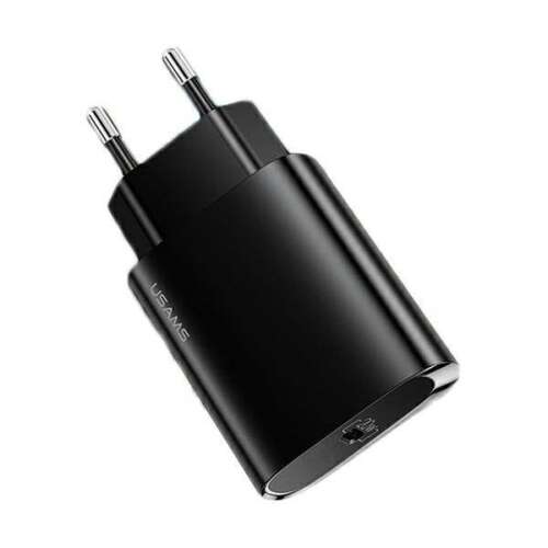 Încărcător de perete USAMS 1xUSB-C T39 20W PD3.0 Încărcare rapidă negru CC131TC01 (US-CC131)
