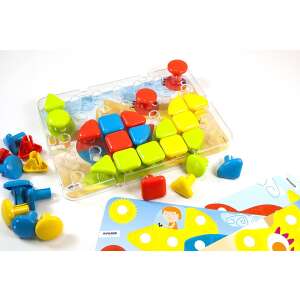 Miniland Super Pegs Giant 32 piece shape sorting toy set with activity cards - Miniland Creative Toy