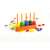 Miniland Abacolor Shapes 50 piece educational toy with colorful geometric shapes, counting rods, and a base with 5 columns