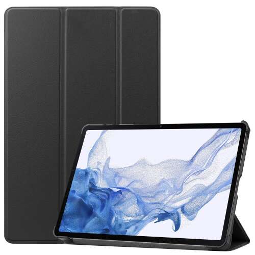 Samsung Tab S9 FE tablet case, black, foldable stand, viewing and typing angles