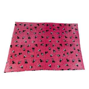 Rózsaszín babatakaró fekete-fehér mintával, 150x130cm - Babatakaró