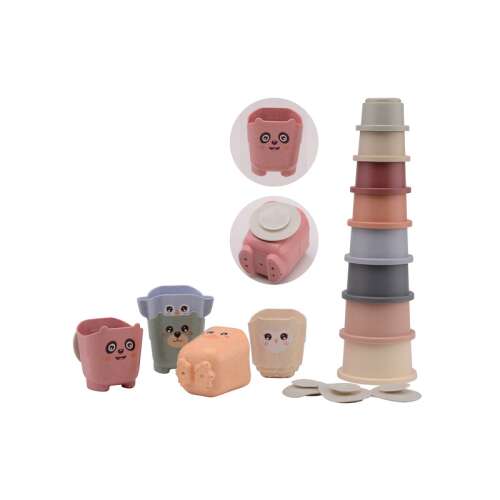 Happy World Bio-Kunststoff Tier Stapelbecher und Turm