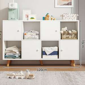 Komoda 4-dverová skriňa 120x24x70 cm biela PZ03 87172563