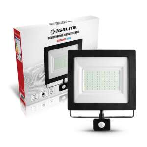 Asalite LED Reflektor Slim 100W 4500K (9000 lumen) + Mozgásérzékelő Szenzor 87173309 