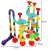 Labdapálya - 110 részes, colorful plastic marble run toy for kids, build your own track, 110 pieces, dimensions