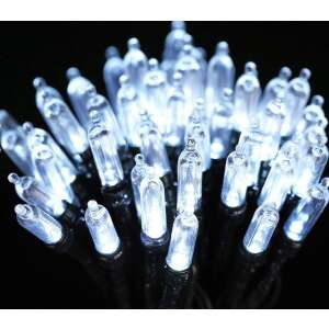 Elemes fényfüzér, 100 LED, hideg fehér, 8 funkciós, kültéri használatra - Nonbrand Fényfüzér