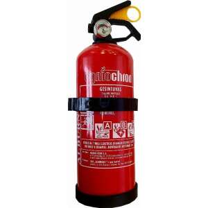 2kg-os tűzoltó készülék nyomásmérővel és tartóval, Ogniochron márka - Tűzoltó készülék