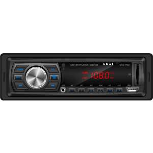 AKAI CAU-7120 Autorádio, čítačka kariet SDM/MMC, 2.0 USB port, 4x25 W, LED displej