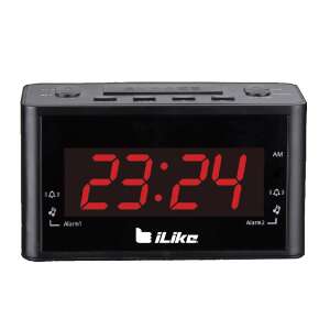 iLike ACR-3580 Black Digital Alarm Clock with Radio - ILike