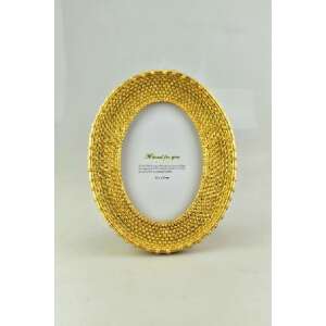 Antiqu stílusú arany ovális képkeret, 9x13 cm - Képkeret