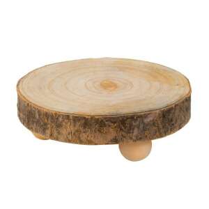 Fa Dísztálca - Rusztikus - 16cm