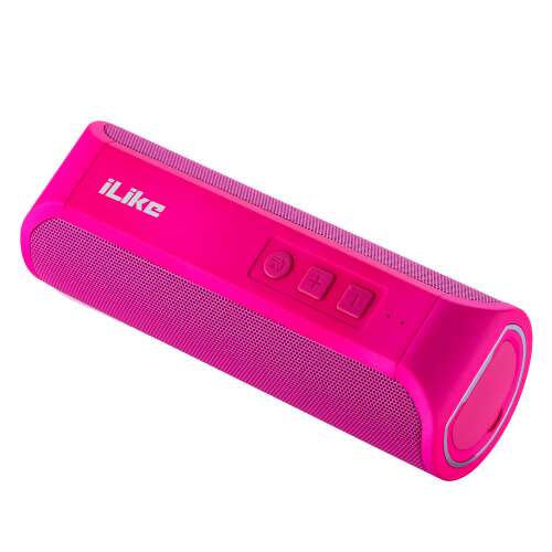 iLike BSP-2580 hordozható Bluetooth hangszóró rózsaszín színben