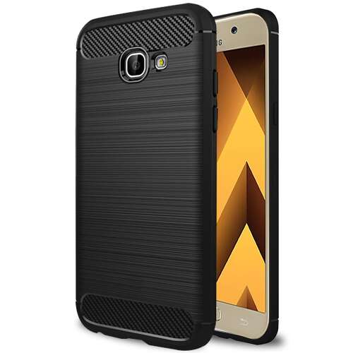 Carbon tok kompatibilis a Samsung Galaxy A5 2017 A520 telefonnal, ütésálló, fekete 