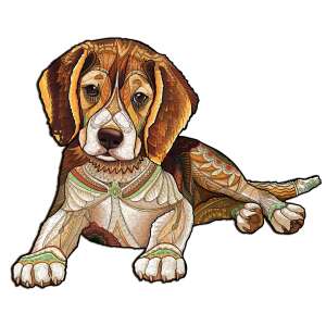  Furfangos Beagle Fa Puzzle – Nagy 32*26 cm (Prémium Alion Puzzle)  87192922 Puzzle - Kutya