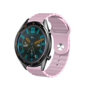 Világoslila szilikon loop szíj Samsung Galaxy Watch 46mm, Watch GT2 46mm, Watch GT 2e, Gear S3 Frontier, Honor MagicWatch 2 46mm órákhoz - Okosóra szíj