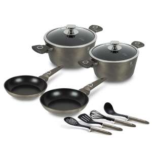 Berlinger Haus Crystal Collection 11 piece cookware set, including pots, pans, and utensils - Berlinger Haus