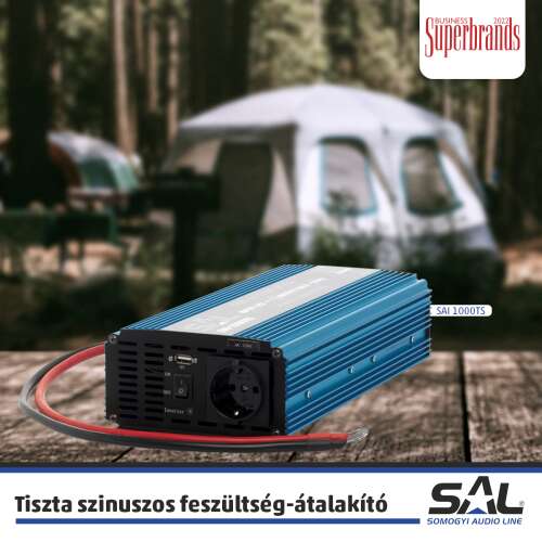 SAL SAI1000TS feszültség átalakító, max 2000w 100% SINUS INVERTER SAI ...