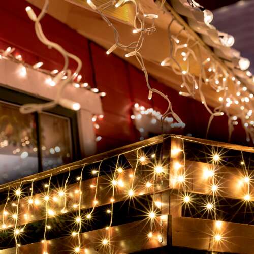 Home kkf 908/ww kkf 908 LED jégcsap fényfüggöny kültérre és beltérre KKF908/WW Melegfehér 20m hosszú 8 programos magas fényű 900db LED időzítővel