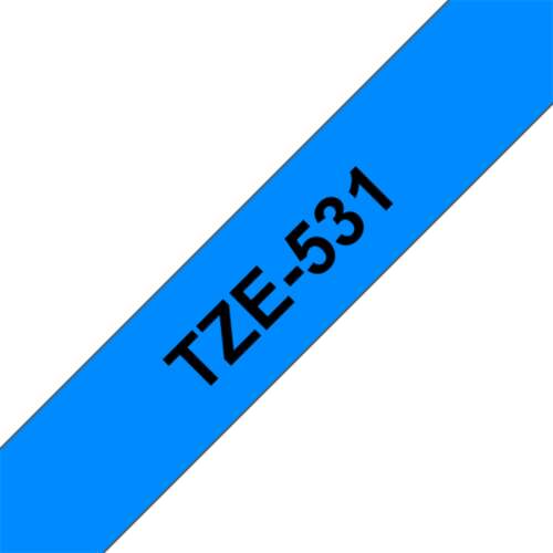 BROTHER szalag TZe-531, Kék alapon Fekete, Laminált, 12mm  0.47", 8 méter