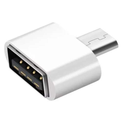 Micro USB OTG adapter, fehér, csatlakoztassa USB eszközöket a telefonjához