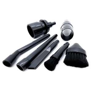 Vacuum cleaner crevice tool set, 7 piece, for cleaning hard to reach areas - Vacuum Cleaner Accessory