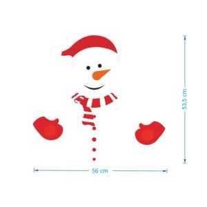 Snežník chladničkový magnet veľký v červenom oblečení 135192649 - Magnety na chladničku