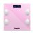 Bewello pink digital bathroom scale, glass surface