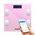 Bewello smart scale with app, pink digital bathroom scale