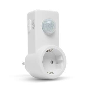 White motion sensor socket with 120° detection range and up to 10m distance - Socket & Outlet