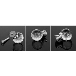 Kristály bútorgomb crystal furniture knob, set of 3 angles - Iso Trade