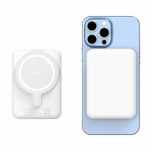 Tech Protect LifeMag PB10 magnetická bezdrôtová power banka, kompatibilná s MagSafe, biela, 5000 mAh - Tech-Protect