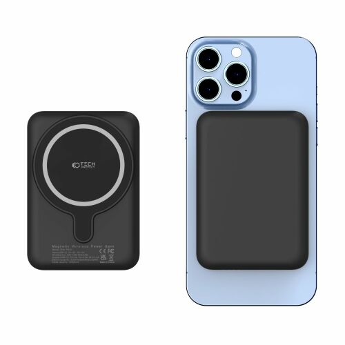 TECH-PROTECT LifeMag PB10 5000 mAh Magnetic External Battery, MagSafe compatible, 15 W, USB-C cable, black