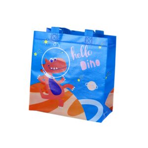 Dinoszaurusz ajándéktáska kék 23cm x 21,5cm x 11cm 16734