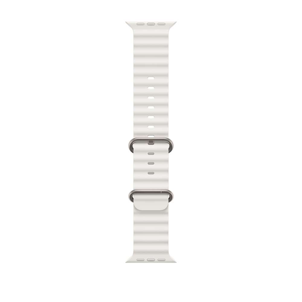 Apple watch ultra2 cellular, 49mm titanium case w white ocean band