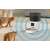 Rojeco 3L automatic pet feeder with WiFi camera, white, in use with cats