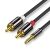 Cablu audio UGREEN AV116, tata jack 3.5 mm la 2x tata RCA, 3m, Negru (10590B) 87258184