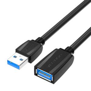 Vention USB 3.0 hosszabbító kábel, 2m, fekete, USB-A dugasz USB-A aljzat - Vention