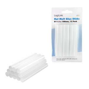 Logilink Hot Melt Glue Sticks, 11.2 mm x 100 mm, 12 Pack - Glue gun stick