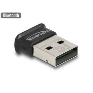 Delock USB Bluetooth 5.0 Adapter mit Klasse 1 Micro Design - Betrieb bis zu 100 Meter (61024) 87259450 Bluetooth-Adapter