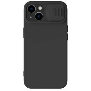 Nillkin CamShield Silky Silicone Case for iPhone 15 Plus with camera protection - black - Phone Case