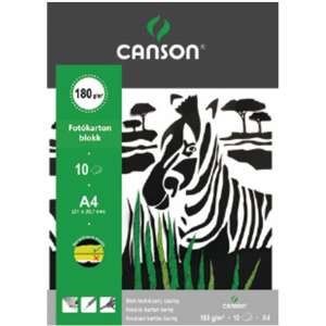 Canson Fotókarton Blokk - Fekete - A4 - 10 lap - 160g