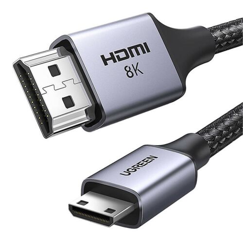 UGREEN Mini HDMI - HDMI kábel 4K 60Hz 8K, ferde nézet