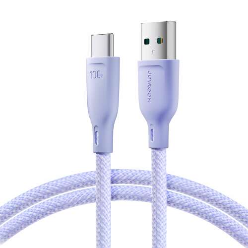 Kabel Joyroom Multi-Color Series SA34-AC6 USB-A do USB-C, szybkie ładowanie 100W, 1m, fioletowy
