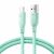 Joyroom 100W USB-A/USB-C cable, green braided design