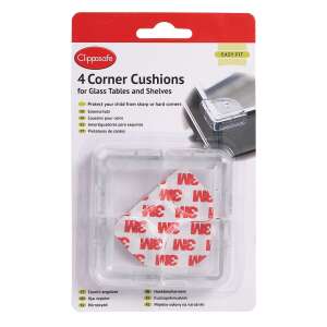 Clippasafe Sarokvédő üveg asztalhoz, polchoz 4db   77/7 | Clippasafe