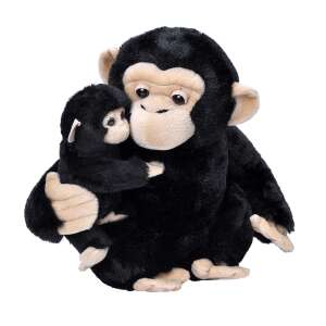 Wild Republic plush toy, mother and baby chimpanzee, 30 cm, brown - Plush Toy