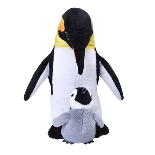 Wild Republic Plüsch-Pinguin Mutter und Baby, 40 cm, grau